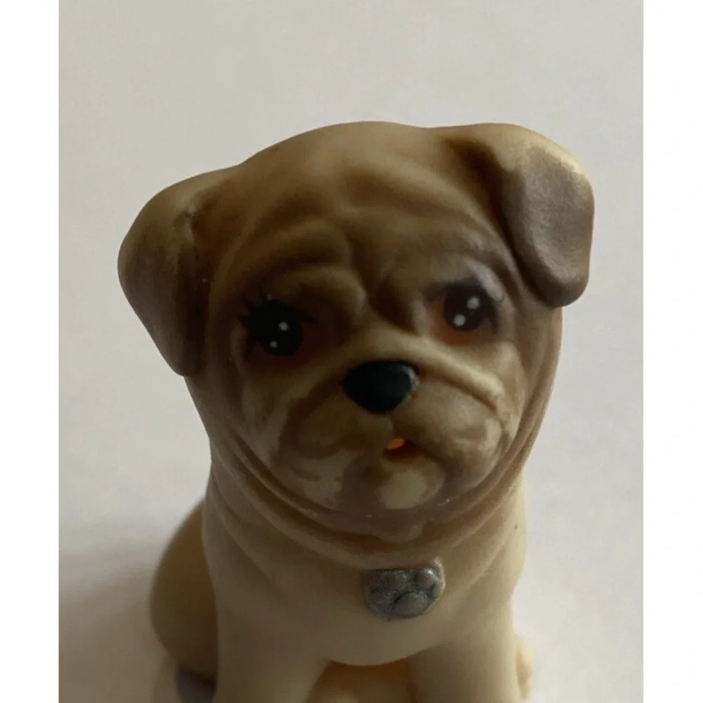 Vintage Littlest Pet Shop Splash Happy Puppies Bulldog Kenner 1993 LPS Dog